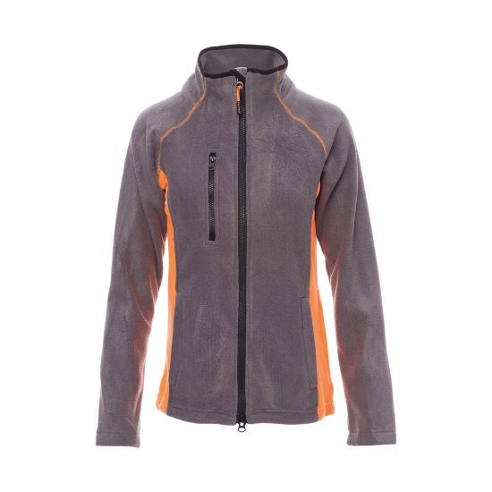Εικόνα της Τζάκετ Fleece Γυναικείο Γκρι - Πορτοκαλί 100% Πολυεστέρας 04.30.ASPEN+L(GRE/O)